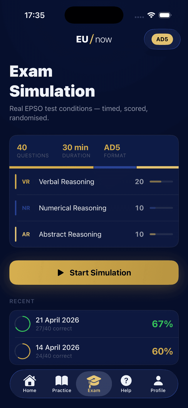 Mock · 40 questions · 30 min