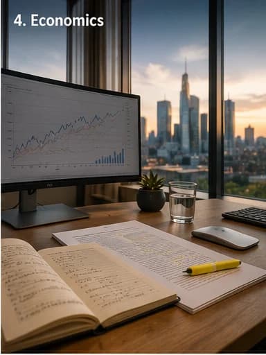 Economic data charts and EU institutional reference materials