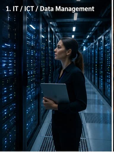 Datenzentrum mit Serverracks und EU-institutionellen Referenzen
