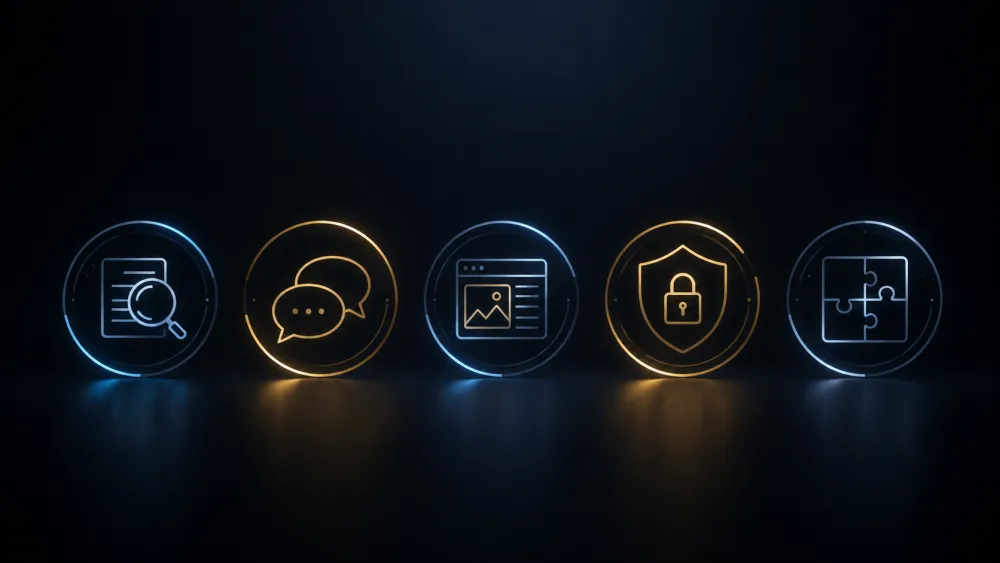 Les cinq domaines de compétences du cadre DigComp 2.2